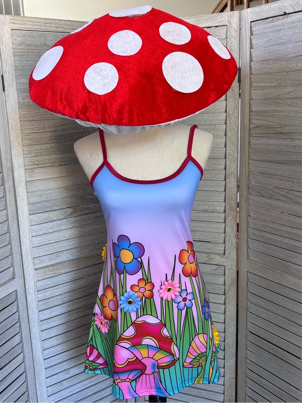 TRICKZ N TREATZ by DOLLS KILL Mushroom & Daisy Mini Dress + Deluxe Mushroom Hat - Picture 14 of 15